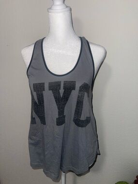NYC Graphic Racerback Tank Top - Gray